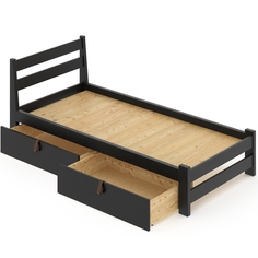 Кровать односпальная Solarius Классическая 80monix-full-2yash черный 80х200 см