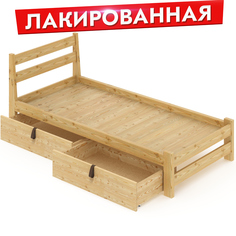 Кровать односпальная Solarius Классическая 80mlak-full-2yash бежевый 80х200 см