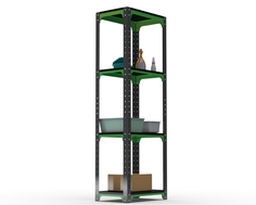 Стеллаж Metalex Kit Comfort 1800х400х500 4 полки, Серо-зеленый