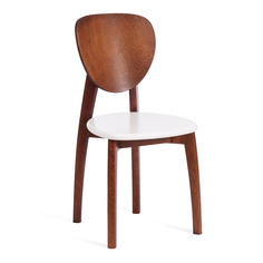 Стул для кухни TetChair DIAMANTE жесткое сидение, коричневый/белый