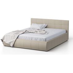 Двуспальная кровать Венера-1 140х190, GALAXY, бежевый рогожка