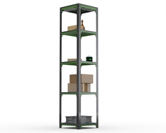 Стеллаж Metalex Kit Comfort 2000х600х600 5 полок, Серо-зеленый