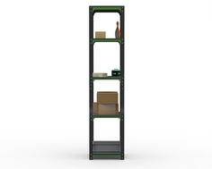 Стеллаж Metalex Kit Comfort 2200х600х600 5 полок, Серо-зеленый