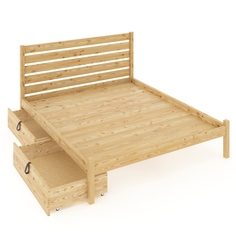 Кровать двуспальная Solarius Классическая klas-spin160-190-full-2yash бежевый 160х190 см