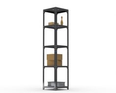 Стеллаж Metalex Kit Comfort 2000х600х600 5 полок, Серый