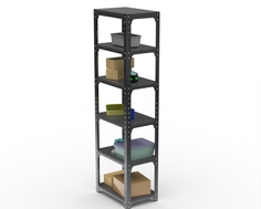 Стеллаж Metalex Kit Comfort 2000х400х600 6 полок, Серый