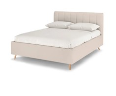 Кровать двуспальная Rooney, 160х200, Велюр Teddy 004 Молочный Armos