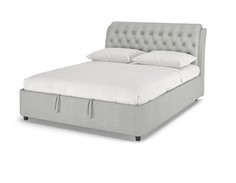 Кровать двуспальная Ellen 3, 160х200, Велюр Teddy 023 Серый Armos