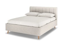 Кровать двуспальная Rooney с ПМ, 140х200, Иск. Шерсть Lama 3 Песочный Armos
