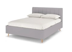 Кровать двуспальная Rooney с ПМ, 160х200, Велюр Teddy 024 Серый Armos