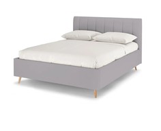 Кровать двуспальная Rooney, 140х200, Велюр Teddy 024 Серый Armos