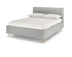 Кровать двуспальная Rooney, 160х200, Велюр Teddy 023 Серый Armos