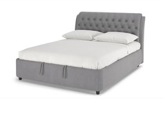 Кровать двуспальная Ellen 3 с ПМ, 140х200, Велюр Vip 2 Серый Armos