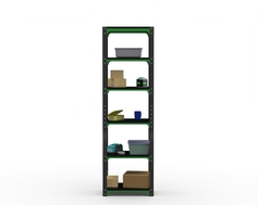 Стеллаж Metalex Kit Comfort 2200х400х500 6 полок, Серо-зеленый