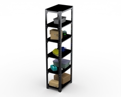 Стеллаж Metalex Kit Comfort 2200х400х500 6 полок, чёрный