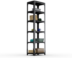 Стеллаж Metalex Kit Comfort 2200х500х600 6 полок, чёрный