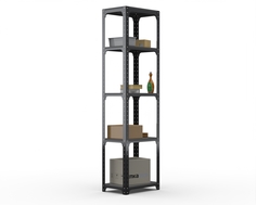 Стеллаж Metalex Kit Comfort 1800х400х600 5 полок, Серый