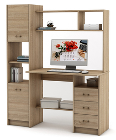 Компьютерный стол Август-3-Дуб-сонома МФ Владимир