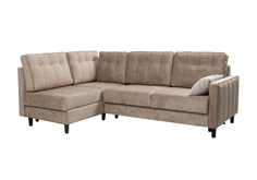 Диван угловой тик-так Арно бежевый / светло-серый Нонтон