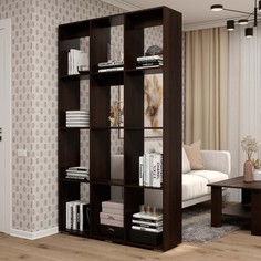 Стеллаж-перегородка Кантри 2, 1204х2036х296, Венге No Brand