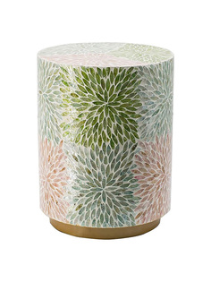 Столик Glasar с отделкой раковинами устриц 35x35x45 см, МДФ ГЛАСАР