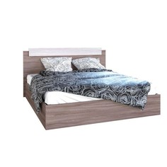 Кровать двуспальная без матраса Леони 160x200 см Ясень шимо No Brand