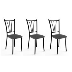 Комплект стульев 3 шт. SuperDoma Моцарт-03 Графит/Черный муар