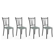 Комплект стульев 4 шт. SuperDoma Моцарт-04 Грей/Черный муар