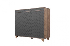 Комод 12 стульев Стокгольм 120x40x90 дуб самдал/серый графит