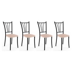 Комплект стульев 4 шт. SuperDoma Моцарт-04 Пудра/Черный муар