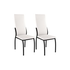 Комплект стульев 2 шт. SuperDoma Милорд-02 Белый/Черный муар