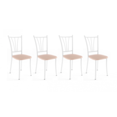 Комплект стульев 4 шт. SuperDoma Моцарт-04 Пудра/Белый муар