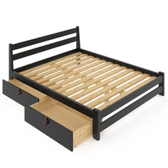 Кровать двуспальная Solarius Классическая 120monix-2yash черный оникс 120х200 см