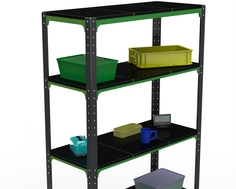 Стеллаж Metalex Kit Comfort 2000х1300х400 5 полок, Серо-зеленый