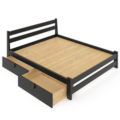 Кровать двуспальная Solarius Классическая 180monix-full-2yash черный оникс 180х200 см