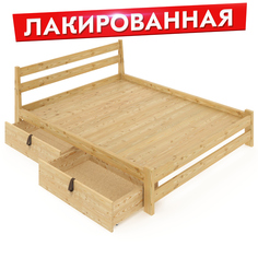Кровать двуспальная Solarius Классическая 150mlak-full-2yash бежевый 150х200 см