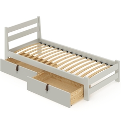 Кровать односпальная Solarius Классическая 80mortoplat-2yash платина 80х200 см