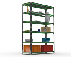 Стеллаж Metalex Kit Comfort 2000х1400х300 6 полок, Серо-зеленый