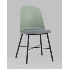 Стул Stool Group Shell, черный/серо-зеленый