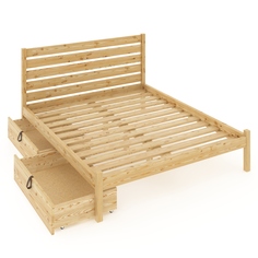 Кровать двуспальная Solarius Классическая klas-spin140-190-2yash бежевый 140х190 см