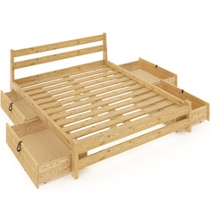 Кровать двуспальная Solarius Классическая 160m-4yash бежевый 160х200 см