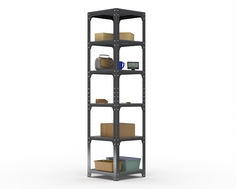 Стеллаж Metalex Kit Comfort 2000х500х500 6 полок, Серый
