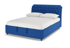 Кровать полутораспальная Ellen 3, 120х200, Велюр Vip 10 Синий Armos