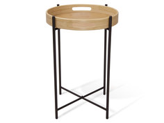 Журнальный столик Sheffilton Матео Бамбук, лак / Черный муар