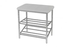 Обувница SuperDoma 02 Белый экокожа, Хром 62x32x52 см