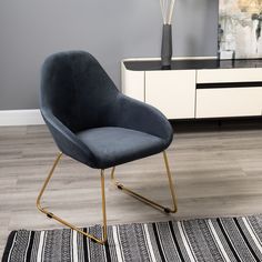Стул Helvant Kenya Diag grey / Линк золото