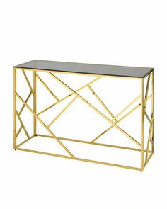 Консоль STOOL GROUP АРТ ДЕКО 120х40 Стекло smoke/Сталь золото