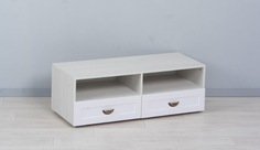 Тумба под телевизор напольная Прованс СТ-18 белая 1100х380х469 No Brand