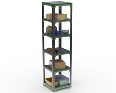 Стеллаж Metalex Kit Comfort 2000х400х400 6 полок, Серо-зеленый