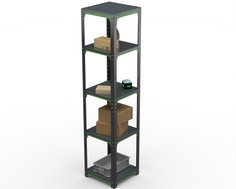 Стеллаж Metalex Kit Comfort 2000х400х400 5 полок, Серо-зеленый